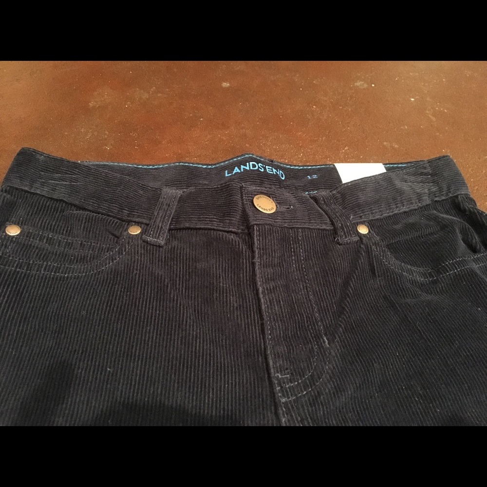 NWT Lands’ End Dark Blue Sport Corduroy Pants 12